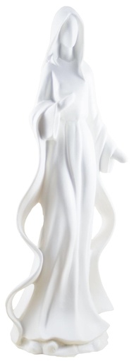 [BLD-93RBA602] Madonne avec voile  - résine/blanche - 32*13cm