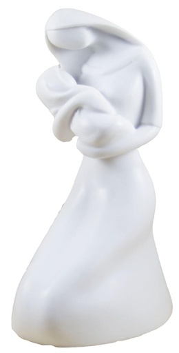 [BLD-93RBA603] Vierge agenouillée  - résine/blanche - 17*10cm