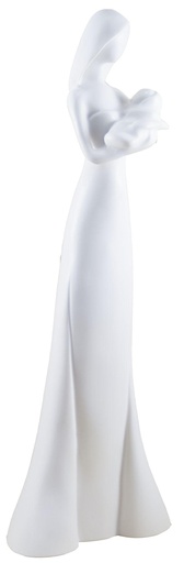 [BLD-93RBA604] Mère enfant debout  - résine/blanche - 21*10cm