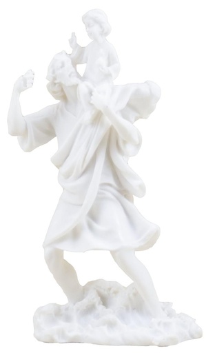 [BLD-93RBA840] St Christophe  - résine/blanche - 10*6cm