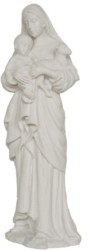 [BLD-93RBA950] Madonna jesus+schaap - kunsthars/wit - 15*5cm