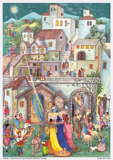 [CAL-32MD830] Adventzkalender 21x29,7cm ohne Tekst in cello