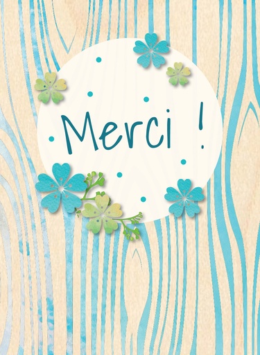 [CRT-04WC015] Wenskaart hout - 10x14cm - Merci