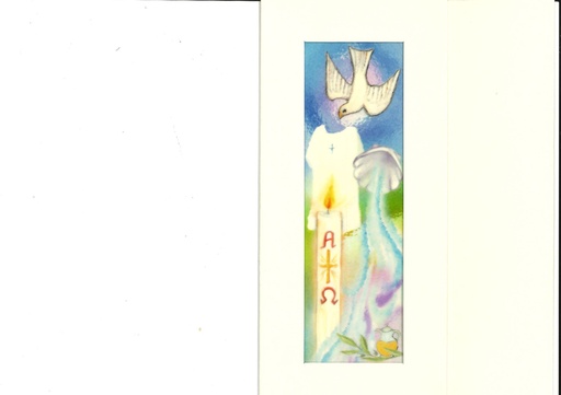 [CRT-18VITBAP145] Carte double/vitro - Baptême - 10,5x15cm/cello+enveloppe