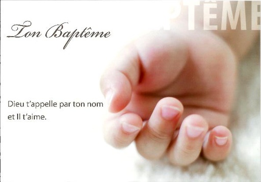[CRT-21CS112] Carte simple - 10x15cm - Ton baptême. Dieu...