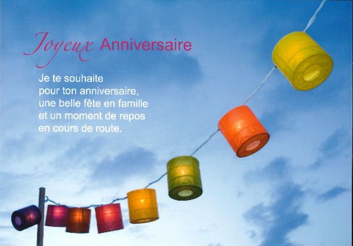 [CRT-21CS136] Kaart - 10x15cm - Joyeux Anniversaire, Je te souhaite...