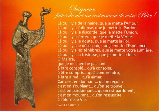[CRT-21CS231] Carte simple - 10x15cm - Fais de moi un artisan de paix