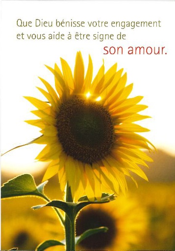 [CRT-21CS238] Carte simple - 10x15cm - Que Dieu bénisse votre engagement..