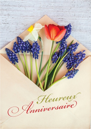 [CRT-21CS252] Kaart - 10x15cm - Heureux Anniversaire