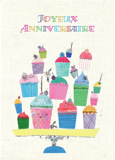 [CRT-21CS253] Kaart - 10x15cm - Joyeux Anniversaire