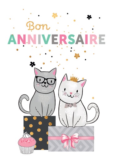 [CRT-21CS257] Carte simple - 10x15cm - Bon anniversaire