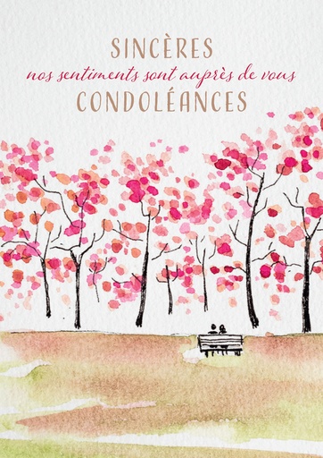 [CRT-21CS261] Carte simple - 10x15cm - Sincères Condoléances