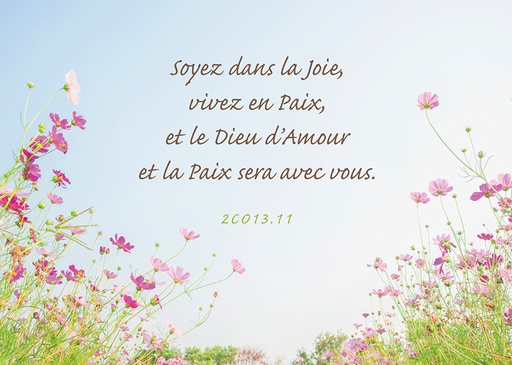 [CRT-21CS265] Carte simple - 10x15cm - Soyez dans la Joie.... 2,Co12,11