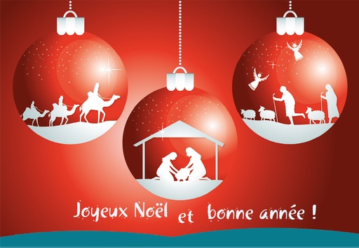 [CRT-21NS031] Kerstkaart 10x15cm - Joyeux Noël et bonne année...