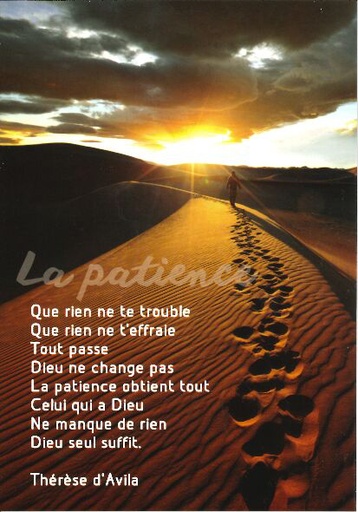 [CRT-31CS010] Kaart 10,5x15cm - La patience (TH.d'Avila)