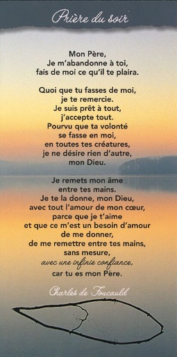 [CRT-31CT006] Tekstkaart 10,5x21cm + enveloppe - Prière du soir