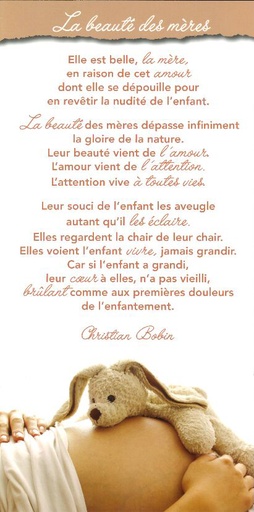 [CRT-31CT022] Carte texte 10,5x21cm + enveloppe - La beauté des mères