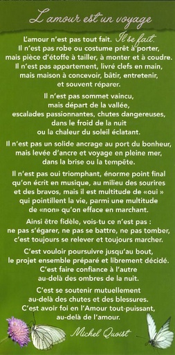 [CRT-31CT023] Carte texte 10.5x21cm + enveloppe - L'amour est un voyage