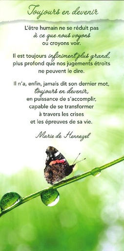 [CRT-31CT031] Tekstkaart 10,5x21cm + enveloppe - Toujours en devenir