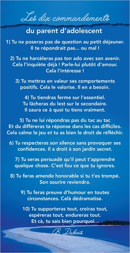 [CRT-31CT035] Tekstkaart 10,5x21cm + enveloppe - Les dix commandements...