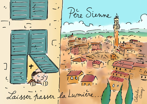 [CRT-31MOCS024] Carte simple 'Moineaux' - 10,5x15cm - Père Sienne