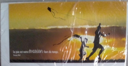 [CRT-31PN001] Kaart panor. 10,5x21cm + enveloppe - La joie est