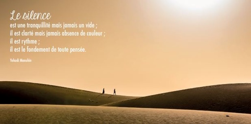 [CRT-31PN009] Kaart panor. 10,5x21cm + enveloppe - Le silence est