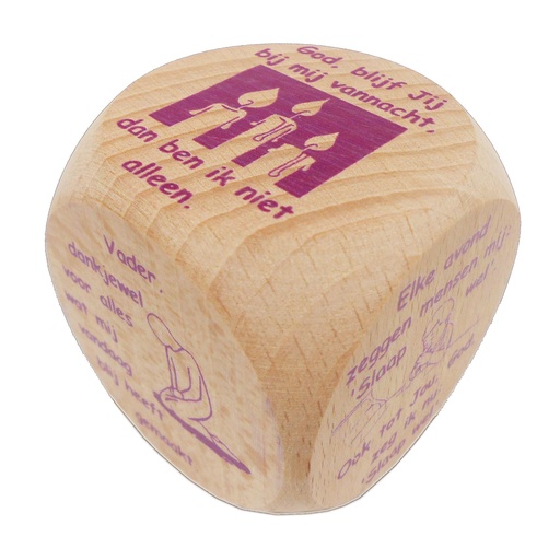 [DBL-01AVOND] Dé avec prières du soir - Néerlandais/lila