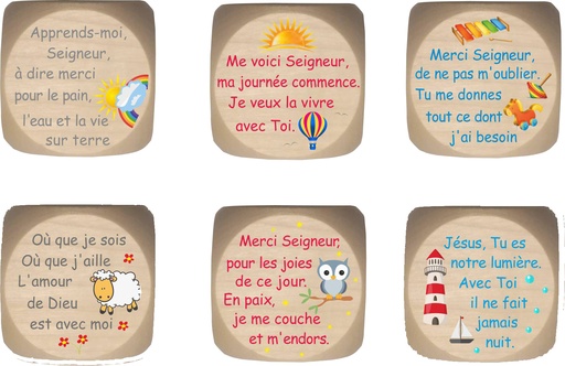 [DBL-41FR05] Gebetswrfel fransosisch - 39mm - Jésus, Tu es notre...