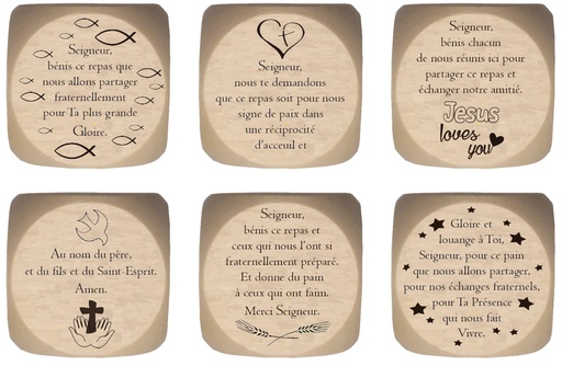 [DBL-52TABFR] Dobbelsteen - tafelgebeden - Frans