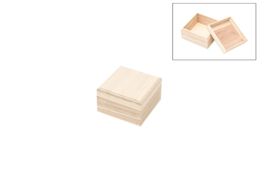 [EMB-92BX101006] Boïte en bois - 10x10x6cm