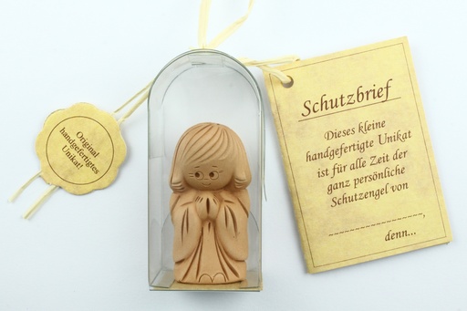 [ENG-018990D] Ange gardien terre cuite/Allemand