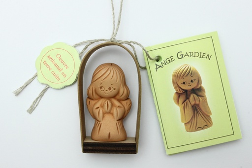 [ENG-018995FR] Schutsengel terracotta/Frans - boogje