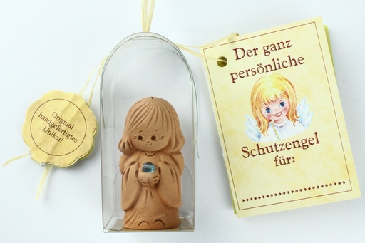 [ENG-01TC117DE]  Schutzengel TC mit imm.Kristal Stein in cello - Deutschem Tekst