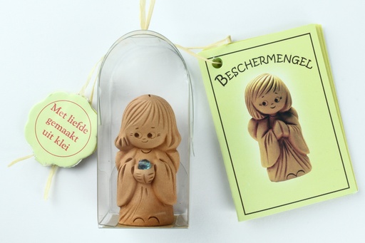 [ENG-01TC117NL] Beschermengel TC /imm. cristal steentje - in cello verpakking - Nederlandse tekst - assorti