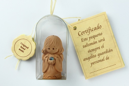 [ENG-01TC117SP] Gardien angel with stone in fiol - Text Spanish