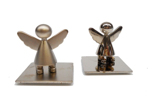 [ENG-02RVS212D] Magneet Beschermengel - RVS/display van 12 - Duits (30x30mm)