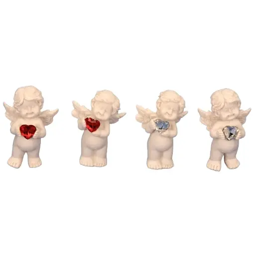[ENG-79BB05] Babyengel mit Herz h=5cm sort. in Ttchen+Display