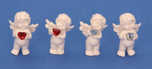 [ENG-79BB05] Babyengel mit Herz h=5cm sort. in Ttchen+Display