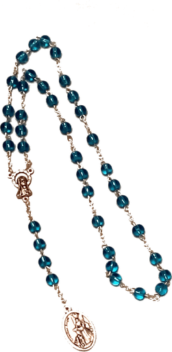 [RZK-05MIC006AQ] Rozenkrans H. Michael - semi-cristal blauw - 6mm