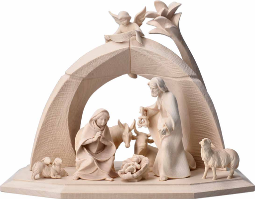 [GIR-82BC 1] CRECHE 27*16*15BOIS NATUREL, 11 PIECES