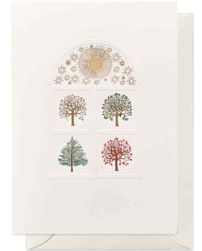 [GIR-82BP11305] CARTE DOUBLE QUATRE SAISONS 10.5*14.8 CM