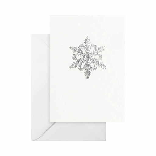 [GIR-82BP11348] CARTE DOUBLE FLOCON 10,5*14,8 CM