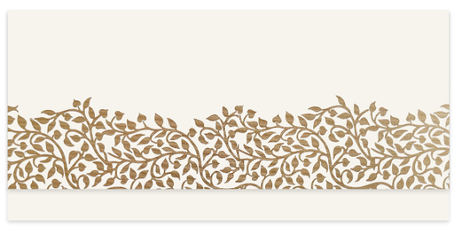 [GIR-82BP11417] PORTE BILLET FEUILLES DOREES 21*11CM