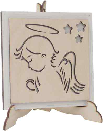 [GIR-82CA 7] CADRE ANGE GARDIEN 15*15 CM