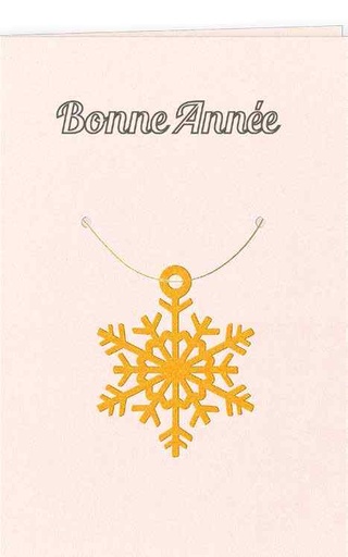 [GIR-82CDDECN2] CARTES DOUBLES DECO NOEL BONNE ANNEE FLOCON