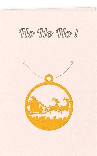 [GIR-82CDDECN4] CARTES DOUBLES DECO NOEL HOHOHO PERE NOEL VILLE