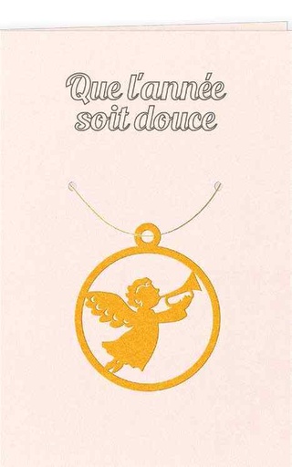 [GIR-82CDDECN7] CARTES DOUBLES DECO  NOEL QUE L ANNEE SOIT DOUCE ANGE
