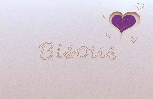 [GIR-82CDDESCH13] CARTES DOUBLES DESSINS BISOUS