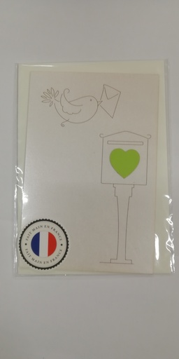 [GIR-82CDDESCV32] CARTES DOUBLES DESSINS OISEAU LETTRE